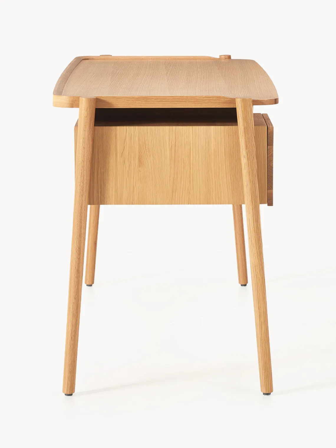 Escritorios|Escritorios>Westwing Collection Escritorio de madera con cajones Libby Madera de roble clara