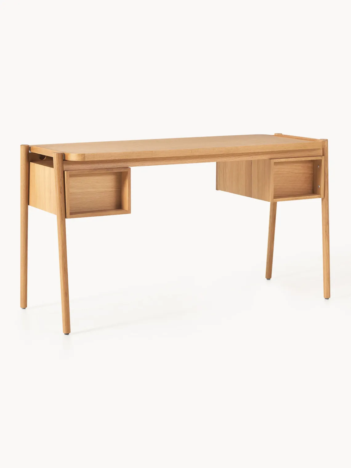 Escritorios|Escritorios>Westwing Collection Escritorio de madera con cajones Libby Madera de roble clara