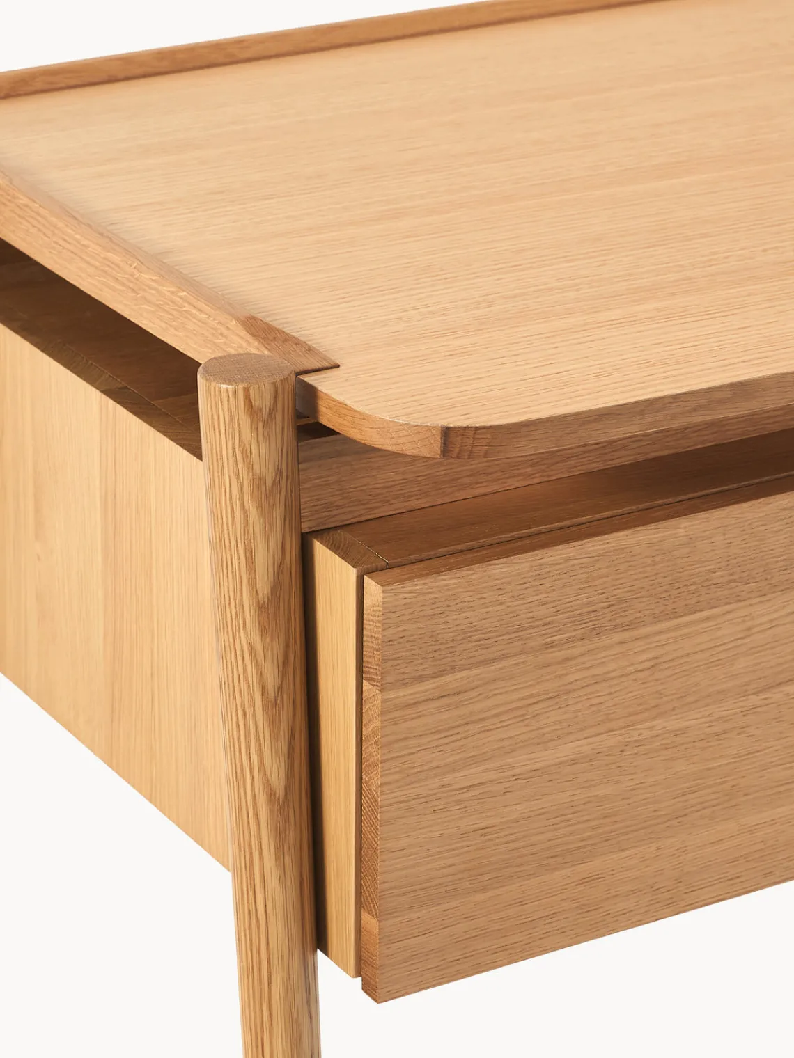 Escritorios|Escritorios>Westwing Collection Escritorio de madera con cajones Libby Madera de roble clara