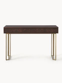 New Escritorio de madera de mango con diseño de espiga Luca Escritorios|Escritorios