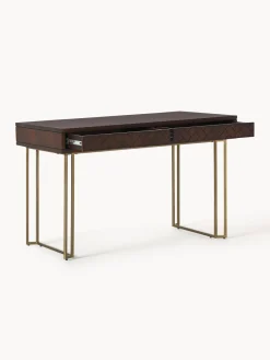 New Escritorio de madera de mango con diseño de espiga Luca Escritorios|Escritorios