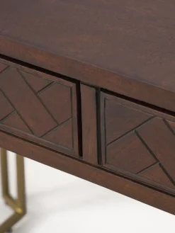 New Escritorio de madera de mango con diseño de espiga Luca Escritorios|Escritorios