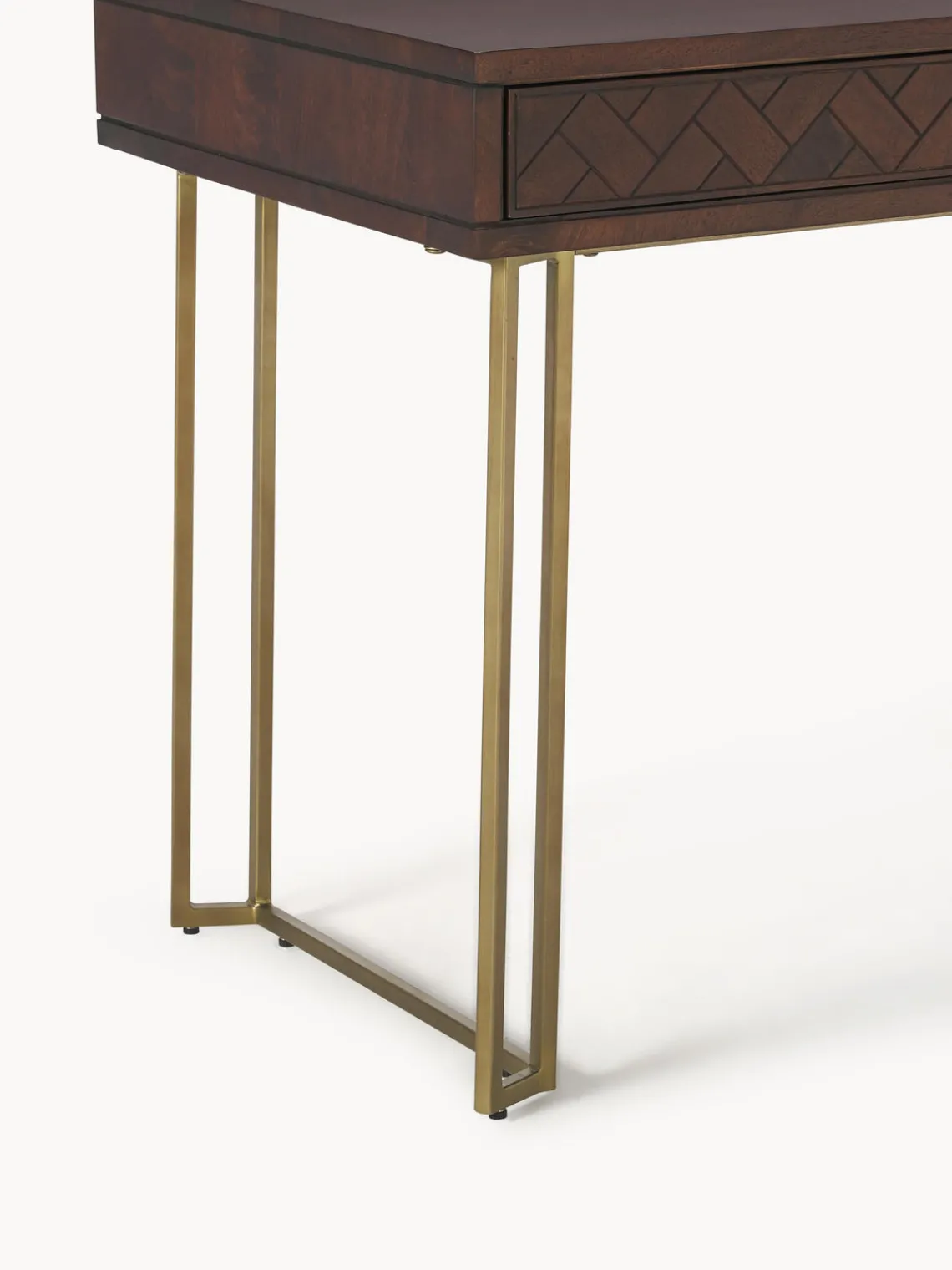 New Escritorio de madera de mango con diseño de espiga Luca Escritorios|Escritorios