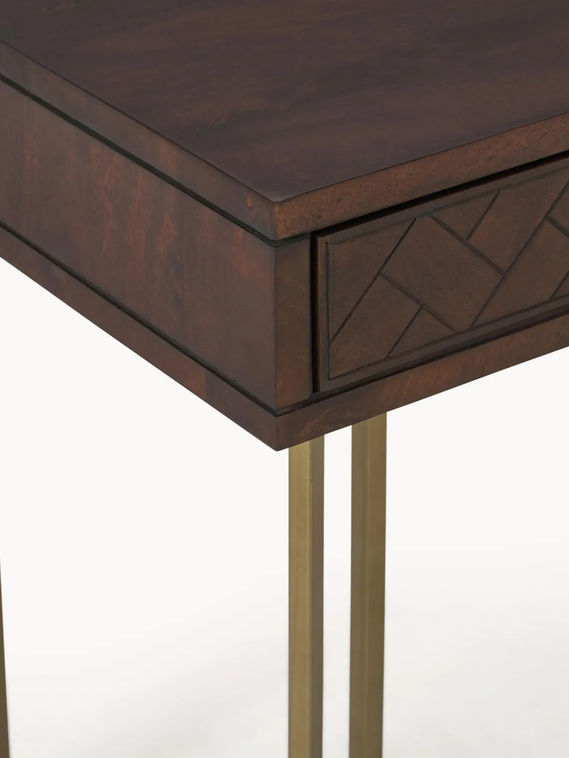 New Escritorio de madera de mango con diseño de espiga Luca Escritorios|Escritorios