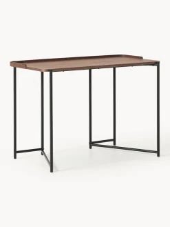 Escritorios|Escritorios>Westwing Collection Escritorio de madera Renee Madera de nogal, negro