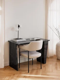 Escritorios|Escritorios>Westwing Collection Escritorio en look mármol Liam Aspecto mármol negro