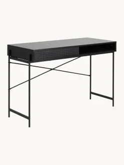 Escritorios|Escritorios> Escritorio estrecho de madera Angus Madera pintada en negro