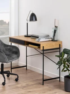 Clearance Escritorio estrecho de madera Angus Escritorios|Escritorios