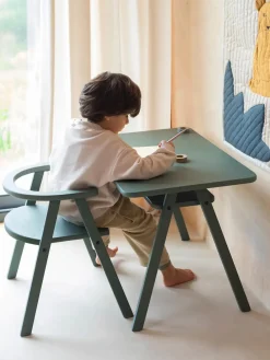 Decoración Infantil|Mesas Y Sillas Infantiles>Nobodinoz Escritorio infantil de madera de haya Growing Green Verde oscuro