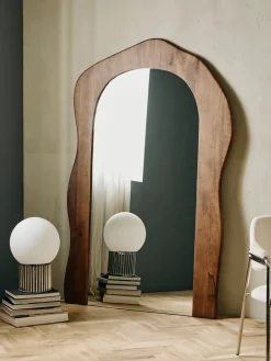 Sale Espejo de cuerpo entero de madera de mango Atilla Jarrones|Decoración