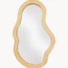 New Espejo de pared artesanal de ratán con forma orgánica Pond Espejos De Pared|Espejos De Pared