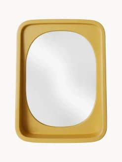 Jarrones|Espejos De Pared>HKLIVING Espejo de pared artesanal Curve Amarillo mostaza