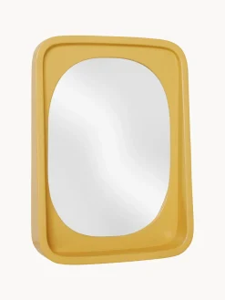 Jarrones|Espejos De Pared>HKLIVING Espejo de pared artesanal Curve Amarillo mostaza