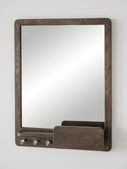 Espejos De Pared|Espejos De Pared></noscript>Rowico Home Espejo de pared con estante de madera de roble Inverness