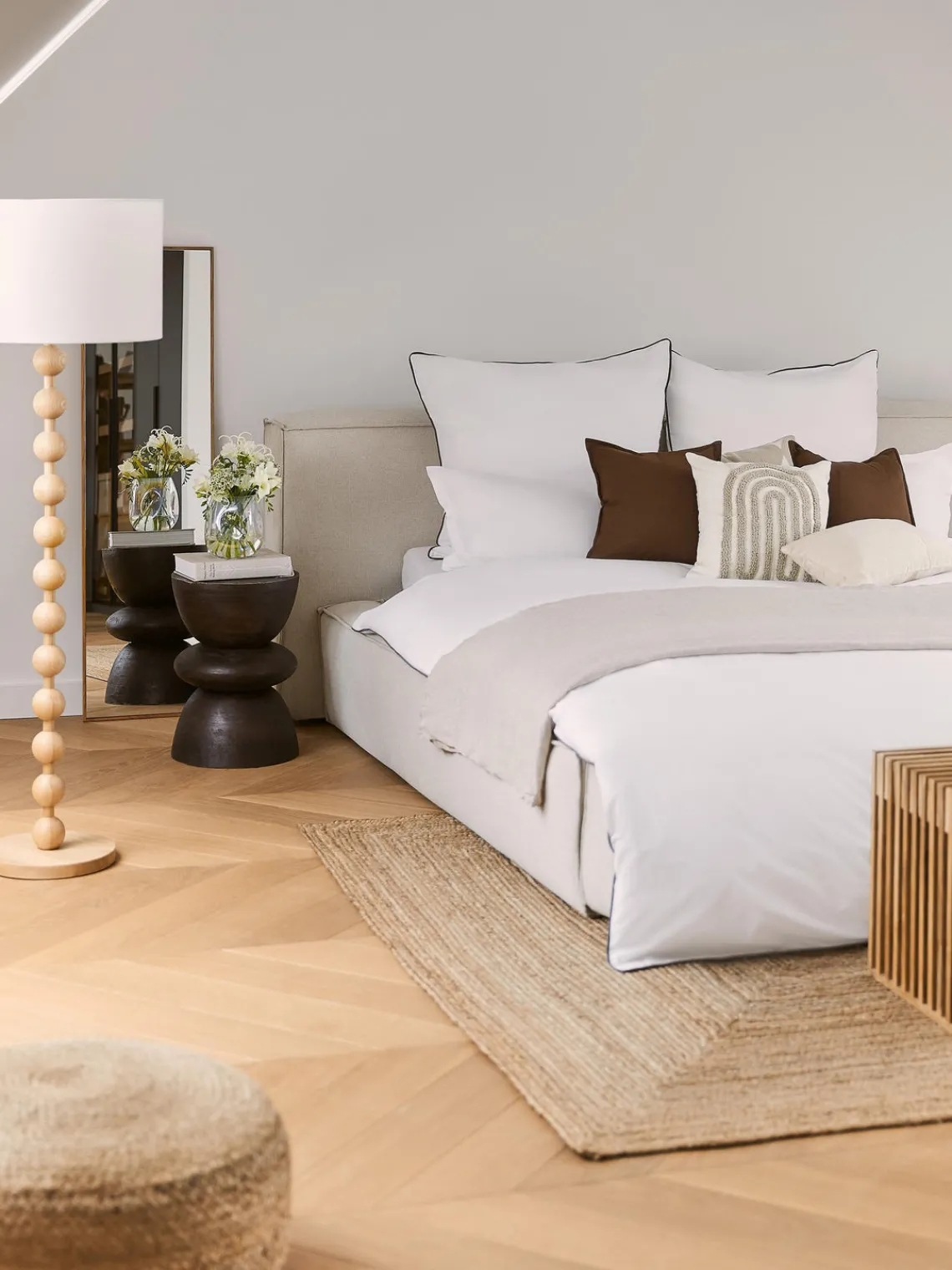 Jarrones|Espejos De Pared>Westwing Collection Espejo de pared con marco de madera de roble Avery