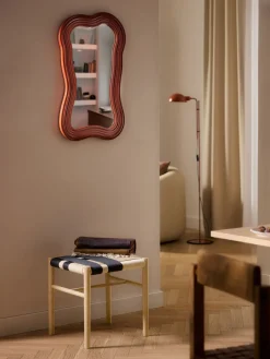 Jarrones|Espejos De Pared>Westwing Collection Espejo de pared con marco ondulado Cosimo Terracota