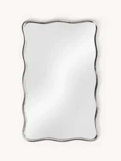 Clearance Espejo de pared con marco de metal ondulado Reggie Jarrones|Espejos De Pared