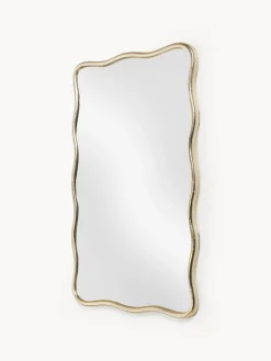 Jarrones|Espejos De Pared></noscript>Westwing Collection Espejo de pared con marco de metal ondulado Reggie Dorado