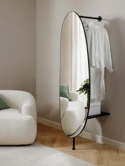 Clearance Espejo de pared con perchero y estante Ophelia Jarrones|Espejos De Pared