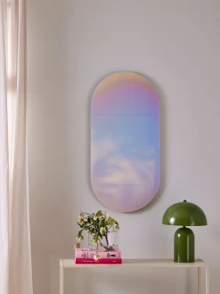 Best Espejo de pared de diseño iridiscente Ruby Jarrones|Espejos De Pared