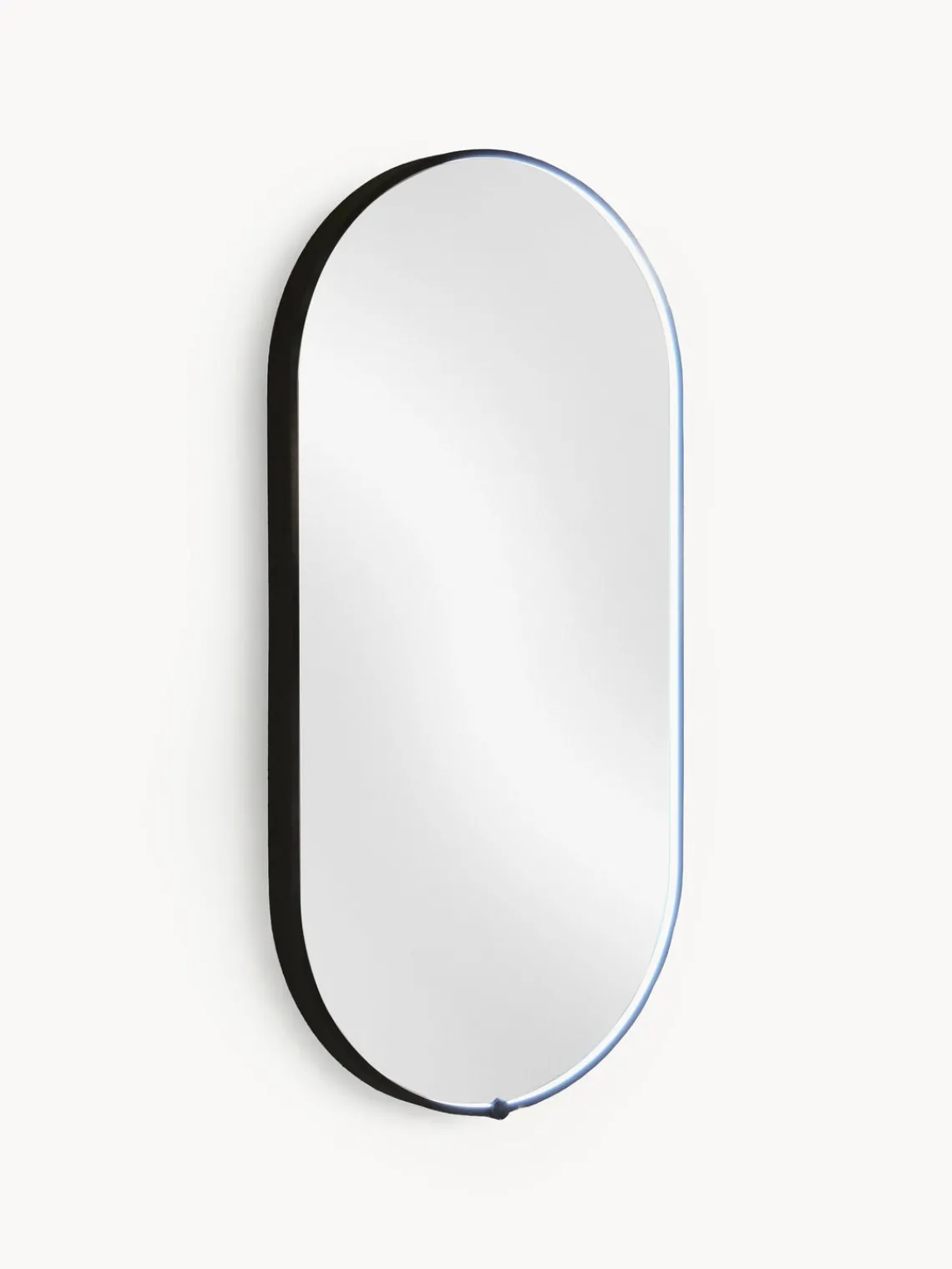 Espejos De Pared|Espejos De Pared>Vanita&Casa Espejo de pared ovalado con iluminación LED Avior Negro