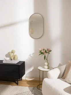 Jarrones|Espejos De Pared>Westwing Collection Espejo de pared ovalado Lucia Dorado