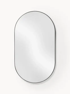 Jarrones|Espejos De Pared>Westwing Collection Espejo de pared ovalado Lucia Negro