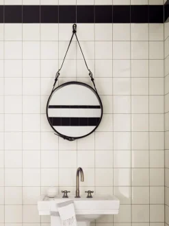 Espejos De Pared|Espejos De Pared>GUBI Espejo de pared redondo Adnet, tamaños diferentes Negro