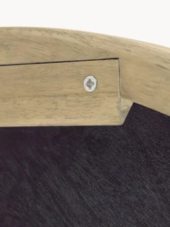 New Espejo de pared redondo con marco de madera de mindi Alum Espejos De Pared|Espejos De Pared