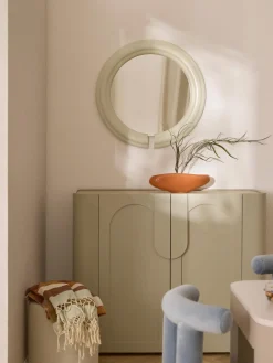 Espejos De Pared|Espejos De Pared>Westwing Collection Espejo de pared redondo Mael Blanco Off White