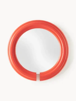 Jarrones|Espejos De Pared>Westwing Collection Espejo de pared redondo Mael Rojo coral