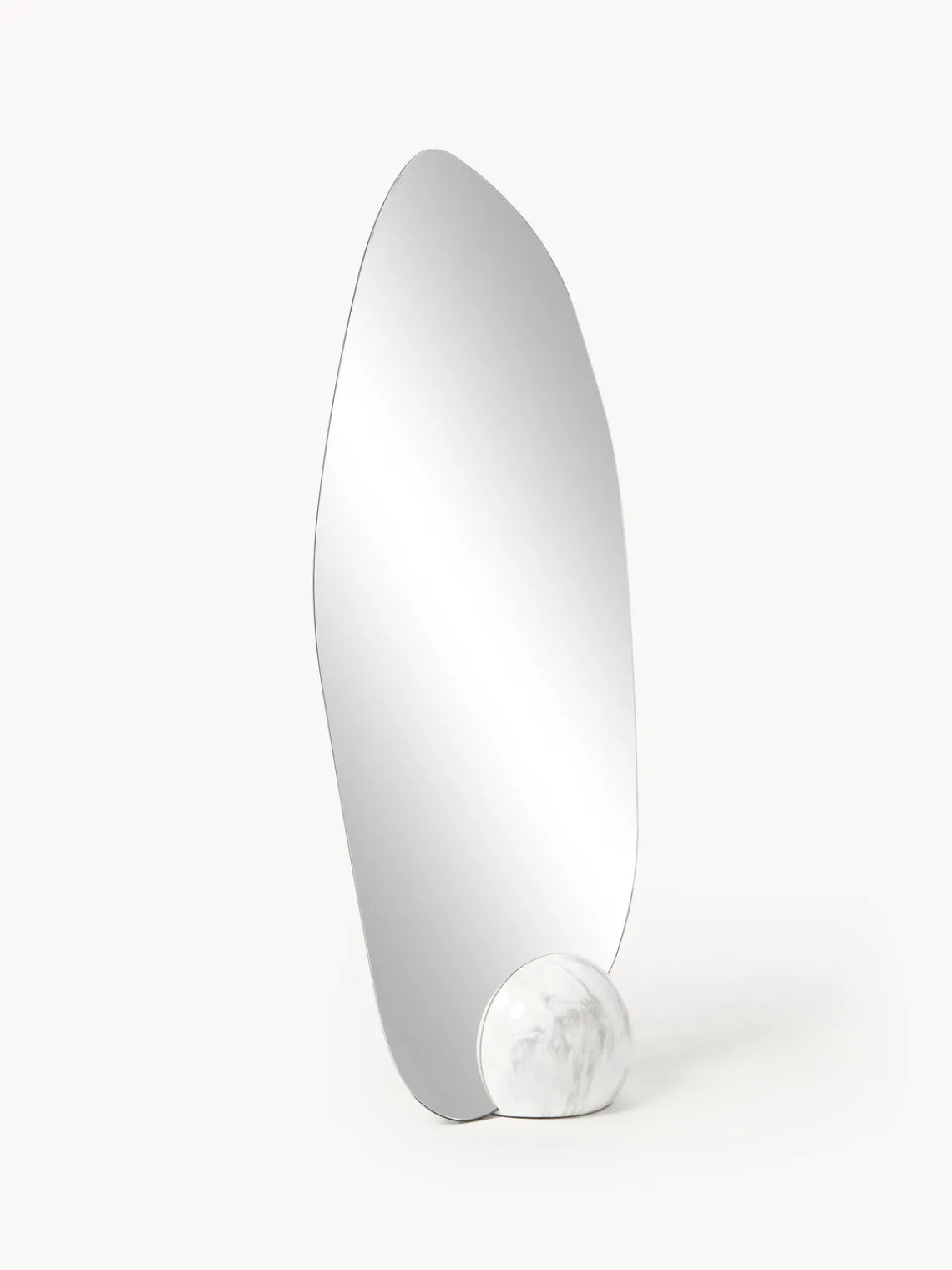 Espejos De Cuerpo Entero|Espejos De Pie>Westwing Collection Espejo de pie con base en look mármol Bonita