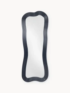 Jarrones|Espejos De Cuerpo Entero>Westwing Collection Espejo de pie con marco ondulado Cosimo Azul