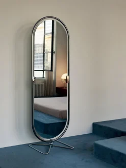 Clearance Espejo de pie ovalado de diseño Verner Panton System 1-2-3 Espejos De Cuerpo Entero|Espejos De Pie