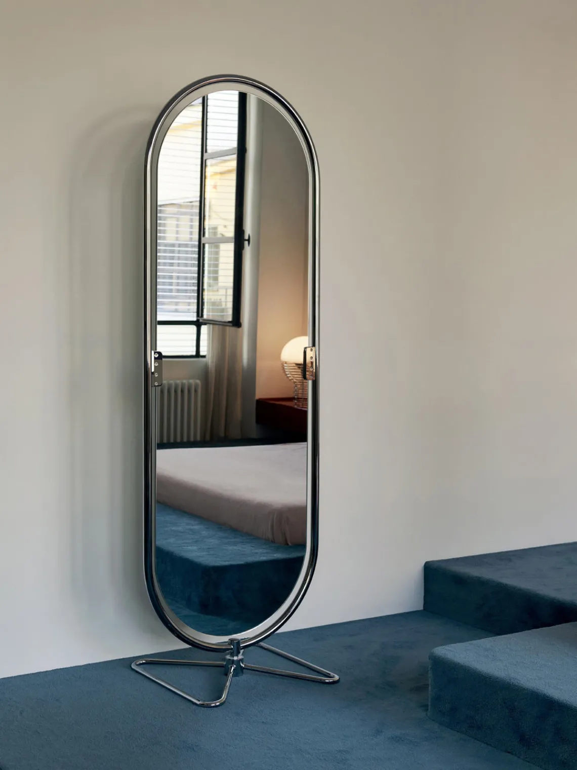 Clearance Espejo de pie ovalado de diseño Verner Panton System 1-2-3 Espejos De Cuerpo Entero|Espejos De Pie