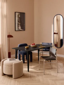 Jarrones|Decoración>Westwing Collection Espejo ovalado de cuerpo entero Blake Azul real mate