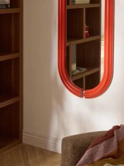 Espejos De Cuerpo Entero|Espejos De Cuerpo Entero></noscript>Westwing Collection Espejo ovalado de cuerpo entero Mael Rojo coral