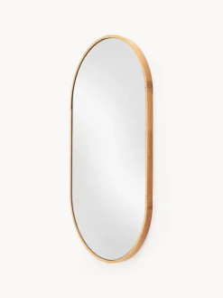 Discount Espejo ovalado de pared con marco de roble Avery Jarrones|Espejos De Pared