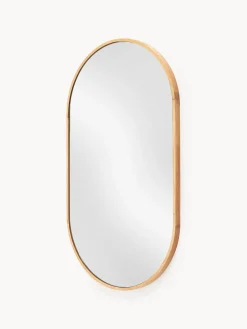 Discount Espejo ovalado de pared con marco de roble Avery Jarrones|Espejos De Pared