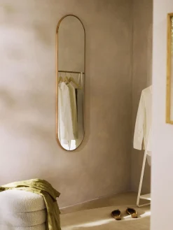 Jarrones|Espejos De Cuerpo Entero>Westwing Collection Espejo ovalado de pie con marco de roble Avery