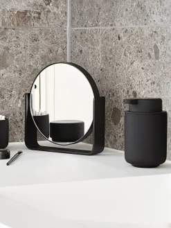 Jarrones|Espejos De Maquillaje>Zone Denmark Espejo tocador redondo Ume, con aumento Marco: negro