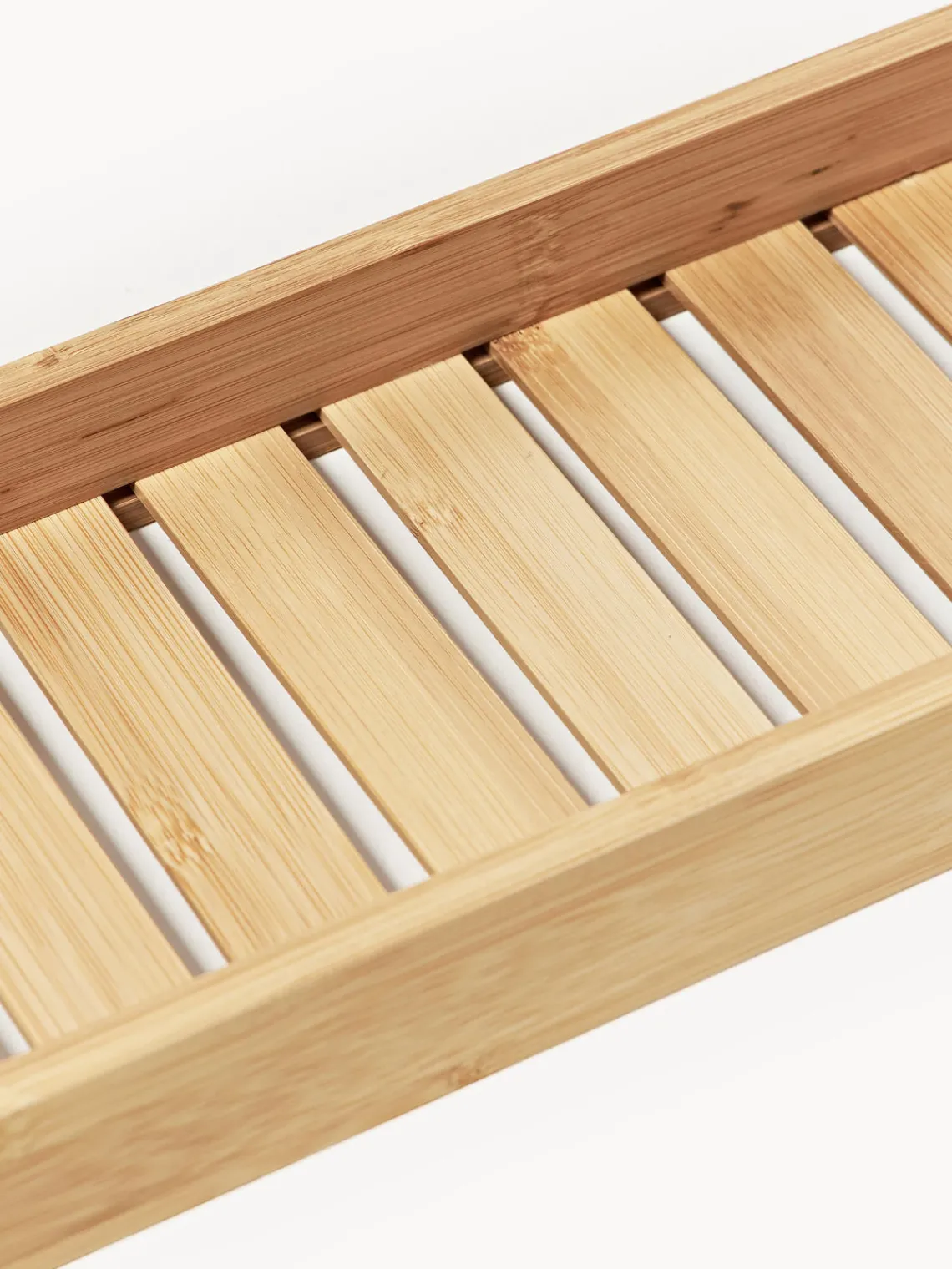 Accesorios De Baño|Jarrones>Westwing Collection Estante de bañera de bambú Kit Beige