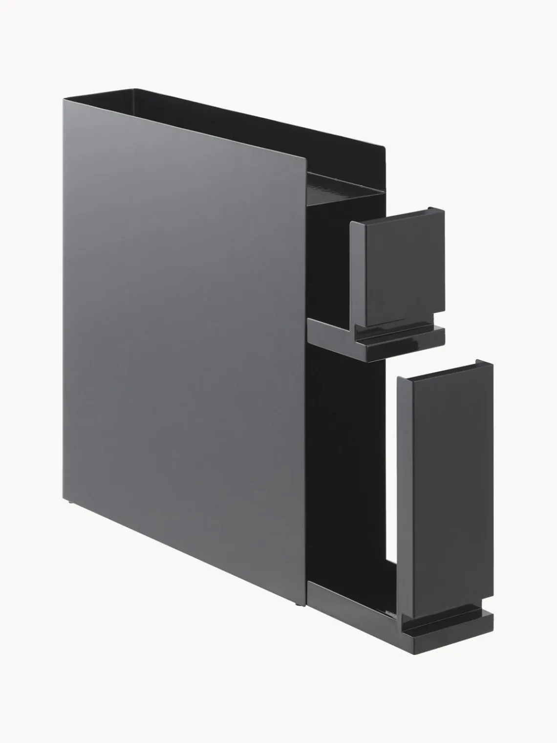 Almacenaje De Cocina>Yamazaki Estante de cocina extraíble de metal Tower Negro brillante