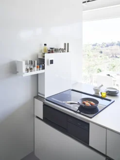 Almacenaje De Cocina></noscript>Yamazaki Estante de cocina extraíble de metal Tower Blanco brillante