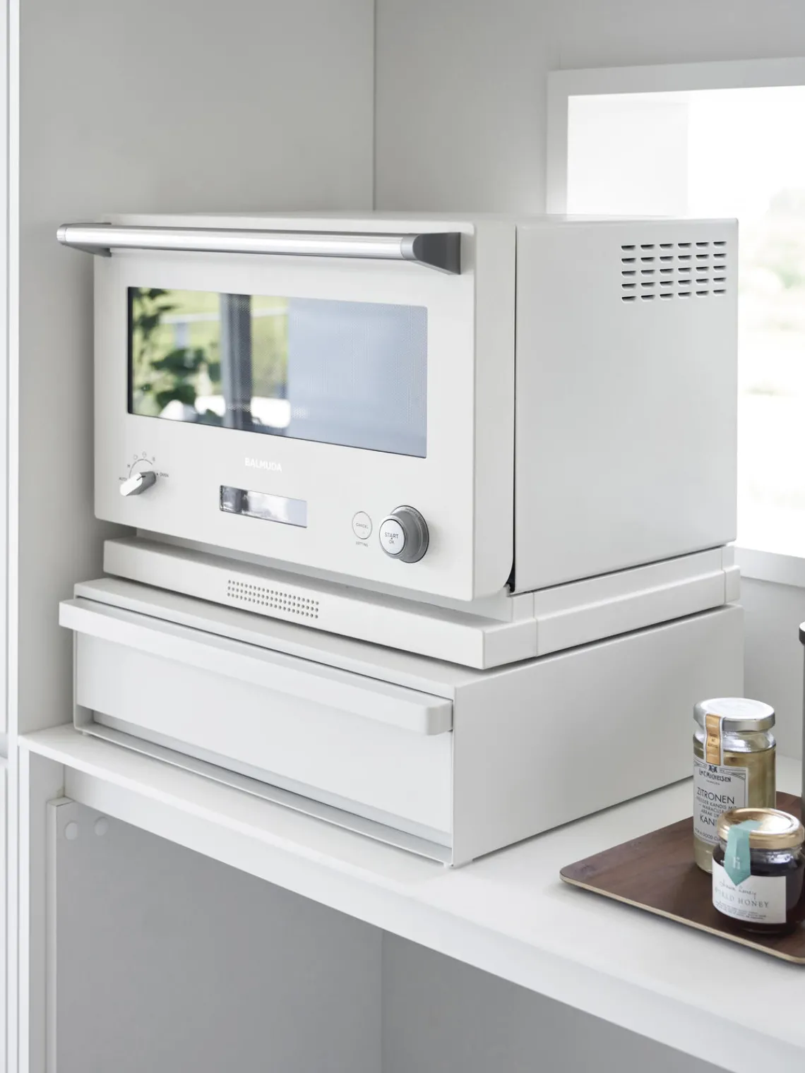 Almacenaje De Cocina>Yamazaki Estante de cocina extraíble con bandeja Tower Blanco