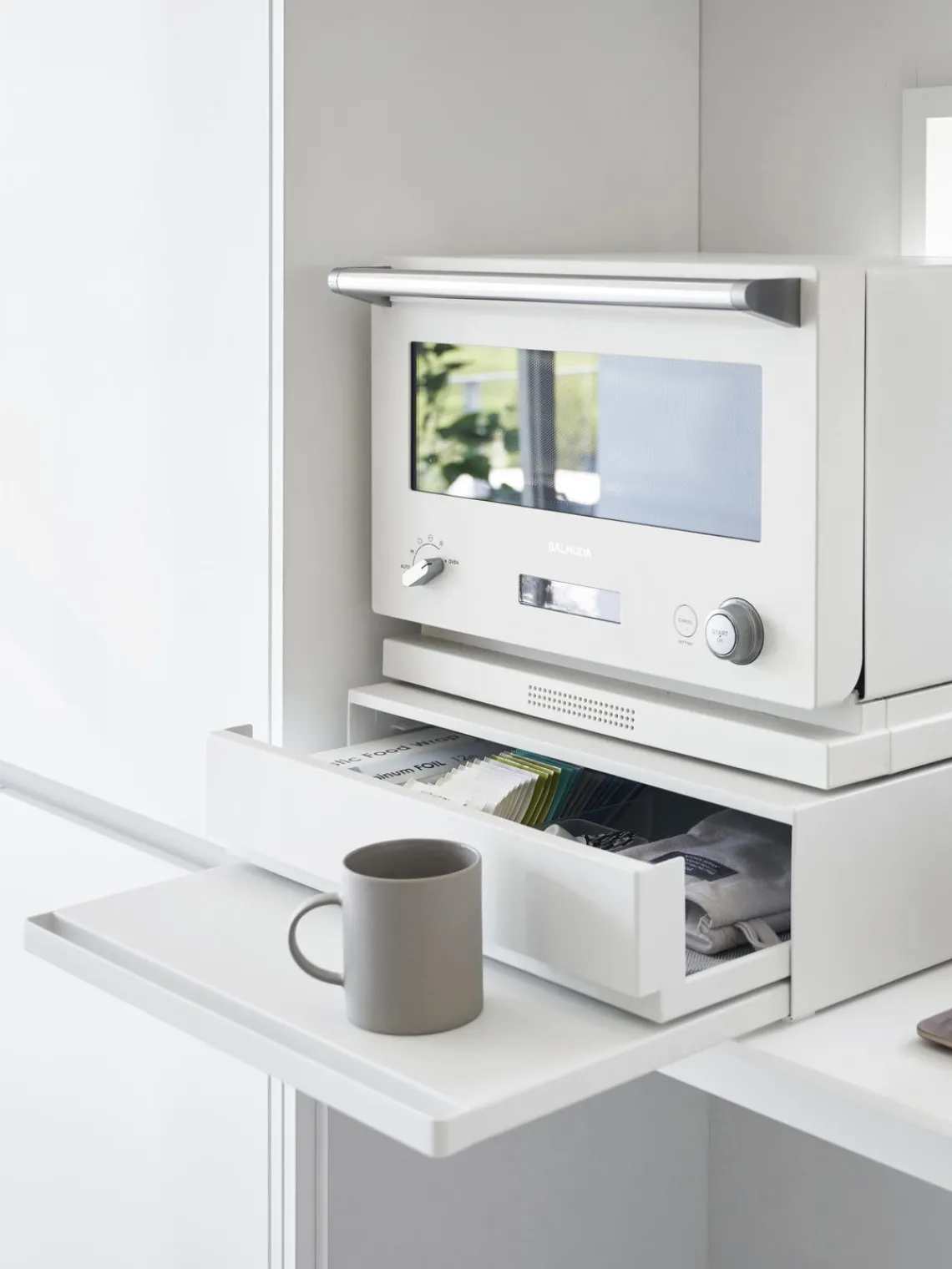 Almacenaje De Cocina>Yamazaki Estante de cocina extraíble con bandeja Tower Blanco