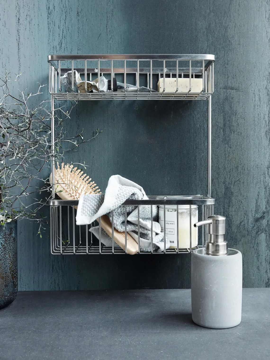 Estante de pared de baño de acero inoxidable Bath Accesorios De Baño|Jarrones