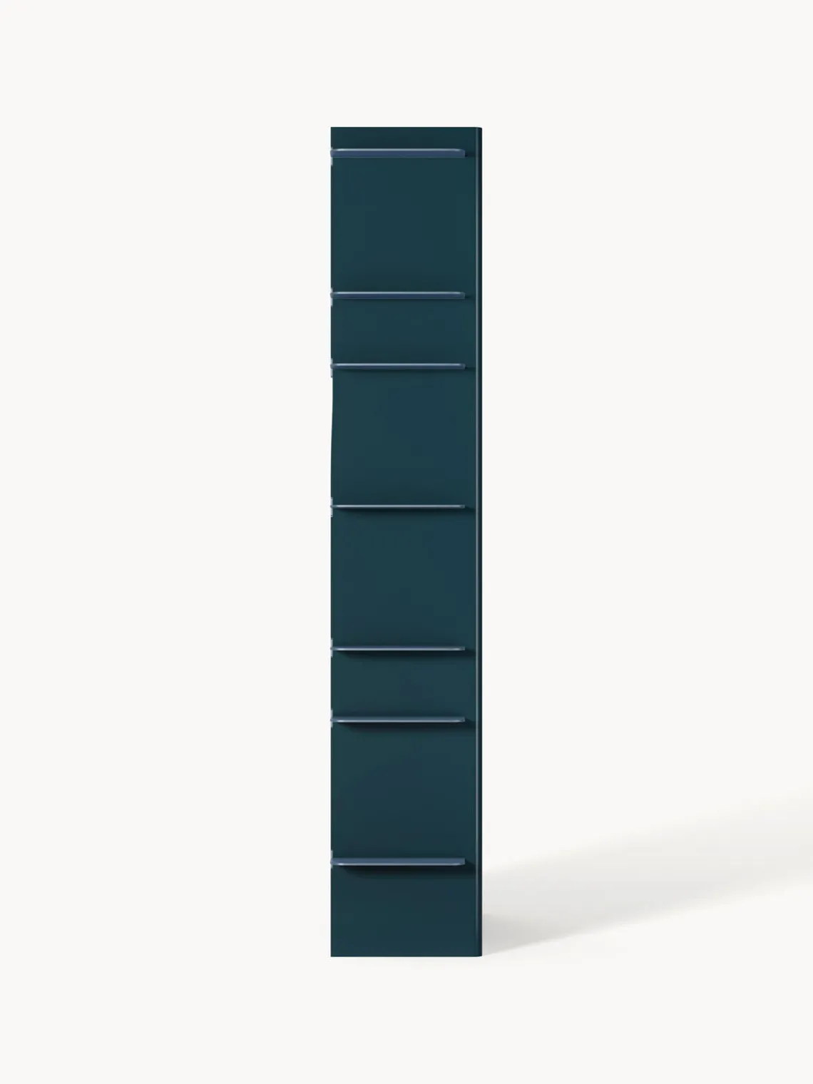 Librerías|Estanterías De Oficina>Westwing Collection Estantería alta con elementos de metal Rami Azul, azul petróleo