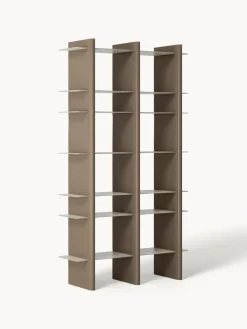 Librerías|Estanterías De Oficina>Westwing Collection Estantería alta con elementos de metal Rami Beige claro, greige