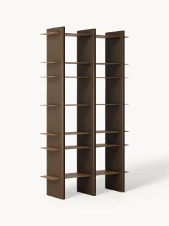 Librerías|Estanterías De Oficina>Westwing Collection Estantería alta con elementos de metal Rami Marrón claro, marrón